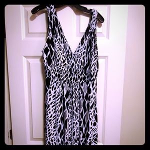 Black and white maxi dress